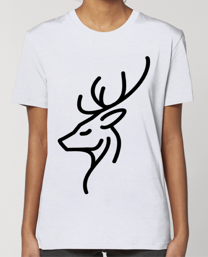 T-shirt Femme Design Renne sublime, élégance minimaliste par Bobraïs