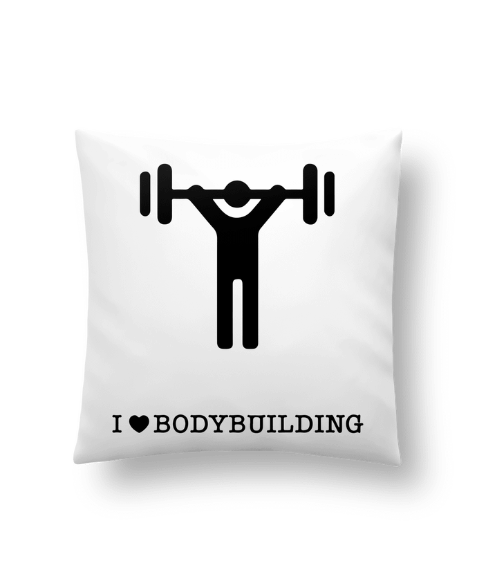 Cushion synthetic soft 45 x 45 cm I love bodybuilding by will