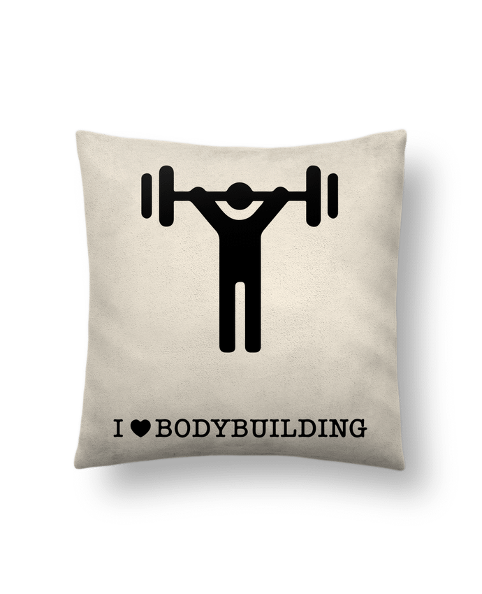 Cushion suede touch 45 x 45 cm I love bodybuilding by will