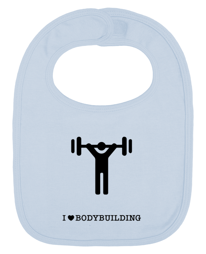Bavoir bébé uni I love bodybuilding par will