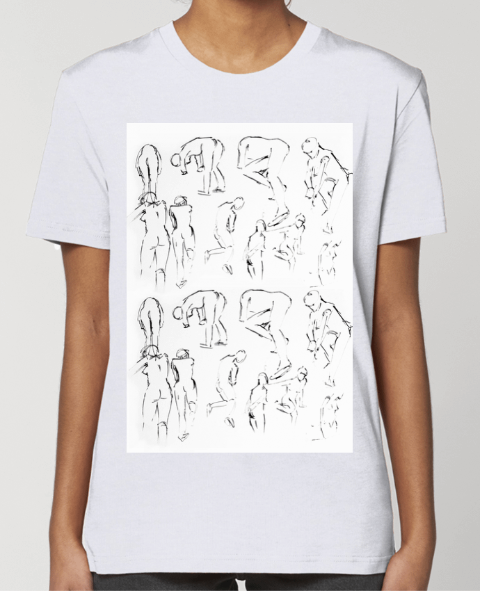 T-shirt Femme Dessins rapides de silhouettes au pinceau par Simple Art