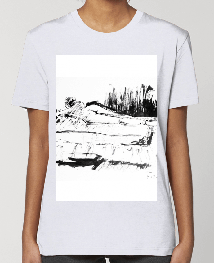 T-shirt Femme Dessin à la plume en noir et blanc par Simple Art