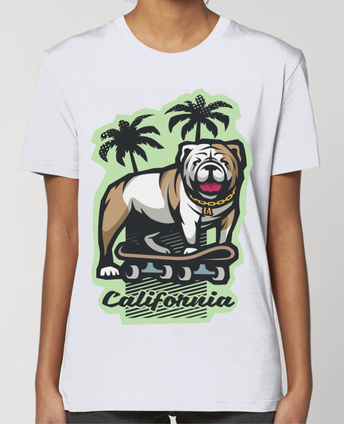 T-shirt Femme Cool bulldog sur Skateboard California par TrendCadeaucool