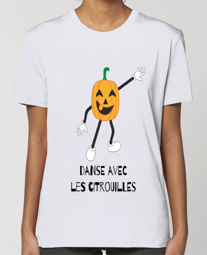 T-shirt Femme CITROUILLE HALLOWEEN DANSE PUMPKIN HUMOUR DANCE par                               