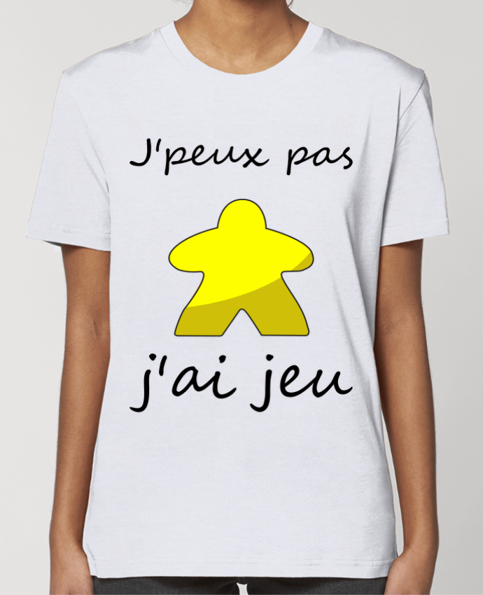 T-shirt Femme j'peux pas j'ai jeu meeple jaune par Le Repaire des Joueurs