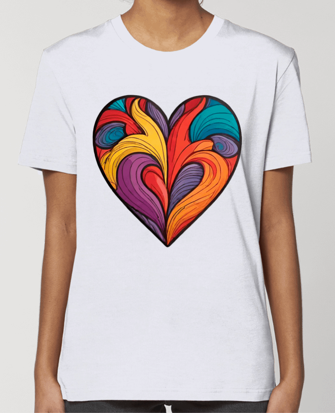 T-shirt Femme COEUR MULTICOLORE par 33designerarte