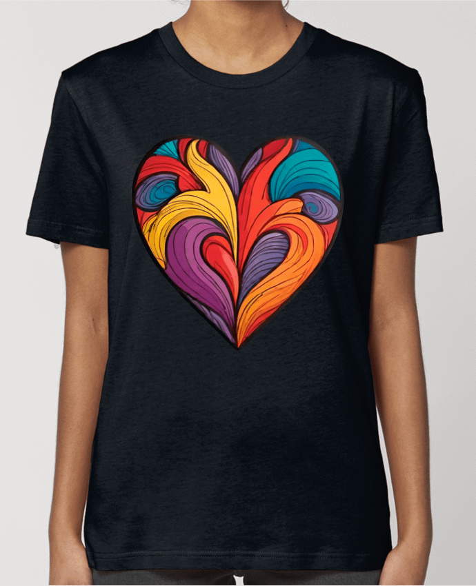 T-shirt Femme COEUR MULTICOLORE par 33designerarte