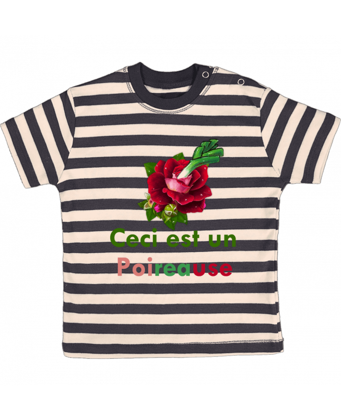T-shirt baby with stripes Poireause by Oan