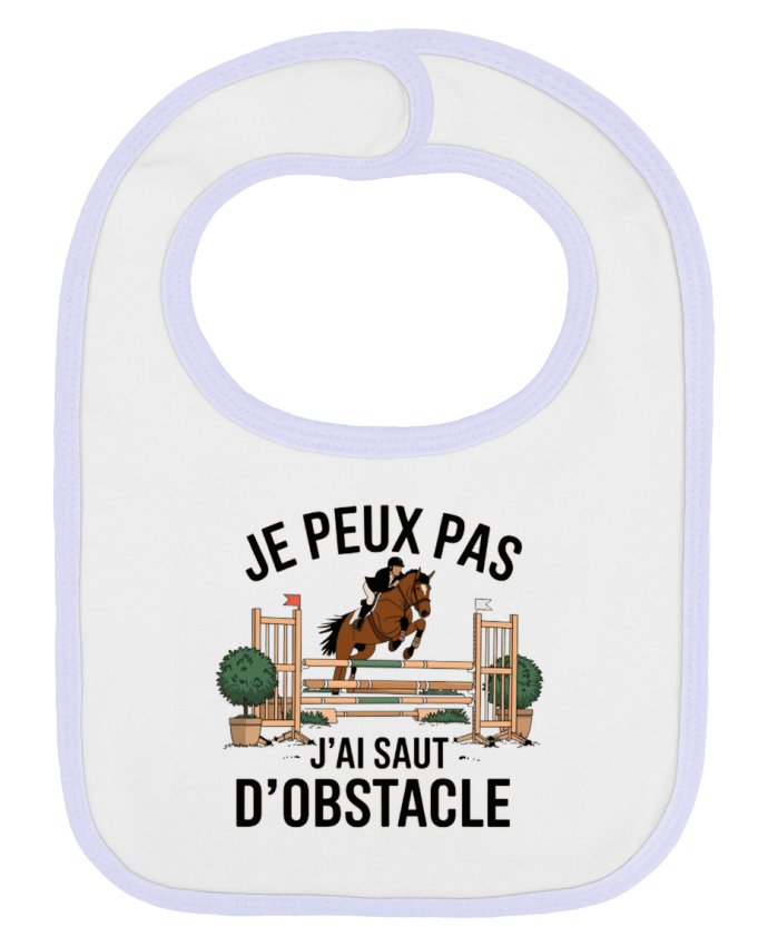 Bavoir bébé uni je peux pas j'ai saut d'obstacle par bwilfy