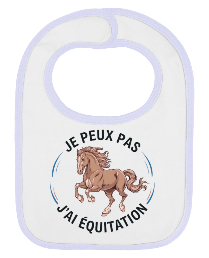 Bavoir bébé uni je peux pas j'ai equitation par bwilfy