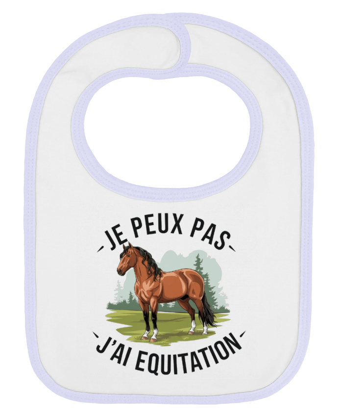 Bavoir bébé uni je peux pas j'ai equitation par bwilfy