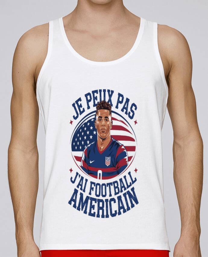 Débardeur homme je peux pas j'ai football américain par bwilfy 100% coton bio