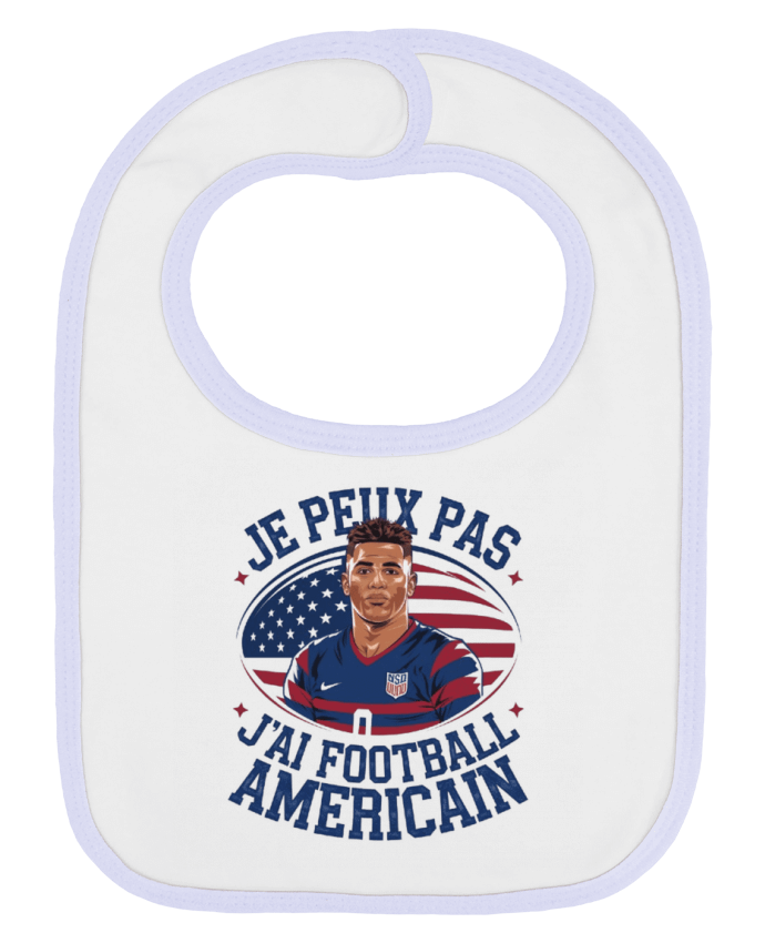 Bavoir bébé uni je peux pas j'ai football américain par bwilfy