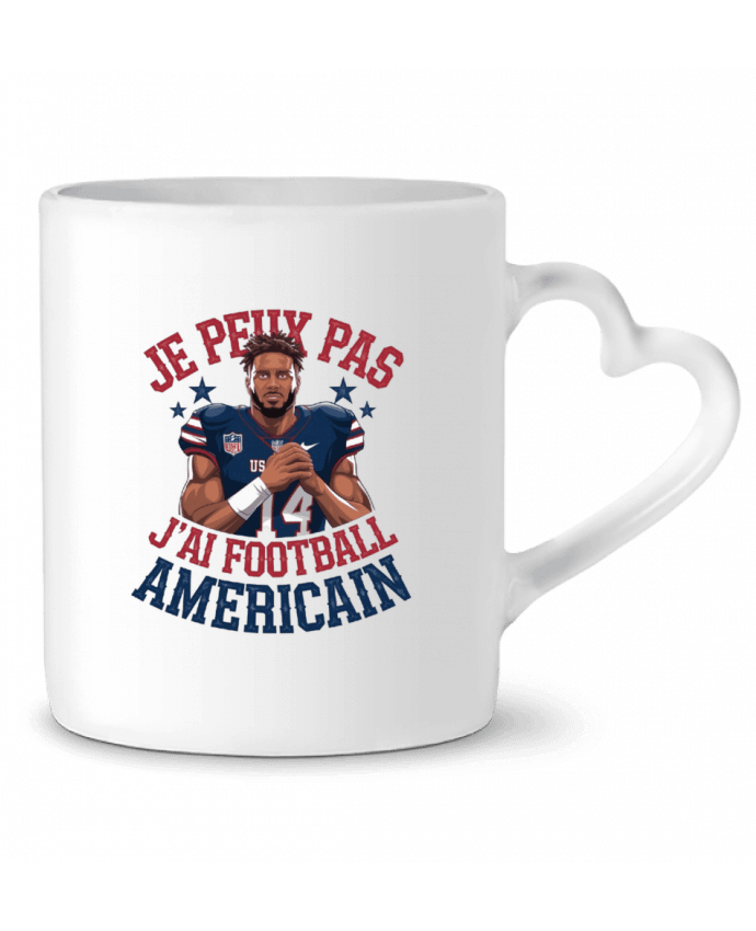 Mug coeur je peux pas j'ai football américain par bwilfy
