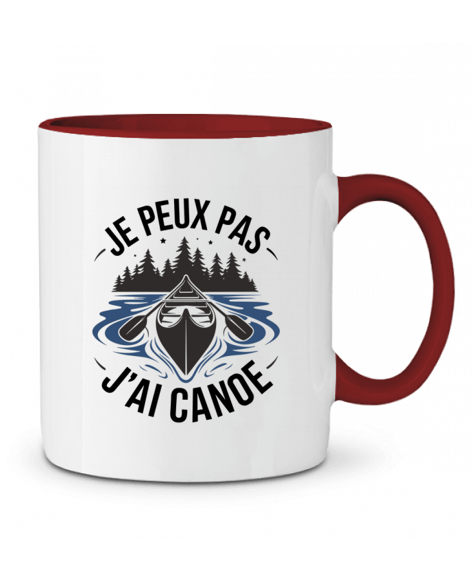 Mug bicolore je peux pas j'ai canoe bwilfy
