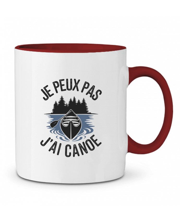 Mug bicolore je peux pas j'ai canoe bwilfy