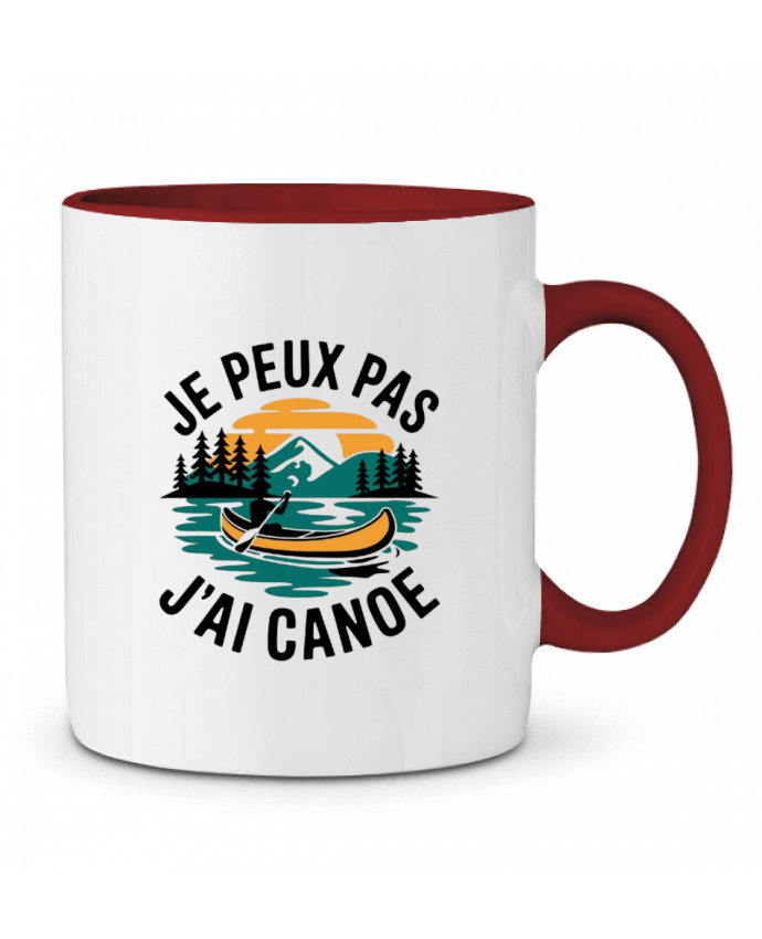 Mug bicolore je peux pas j'ai canoe bwilfy