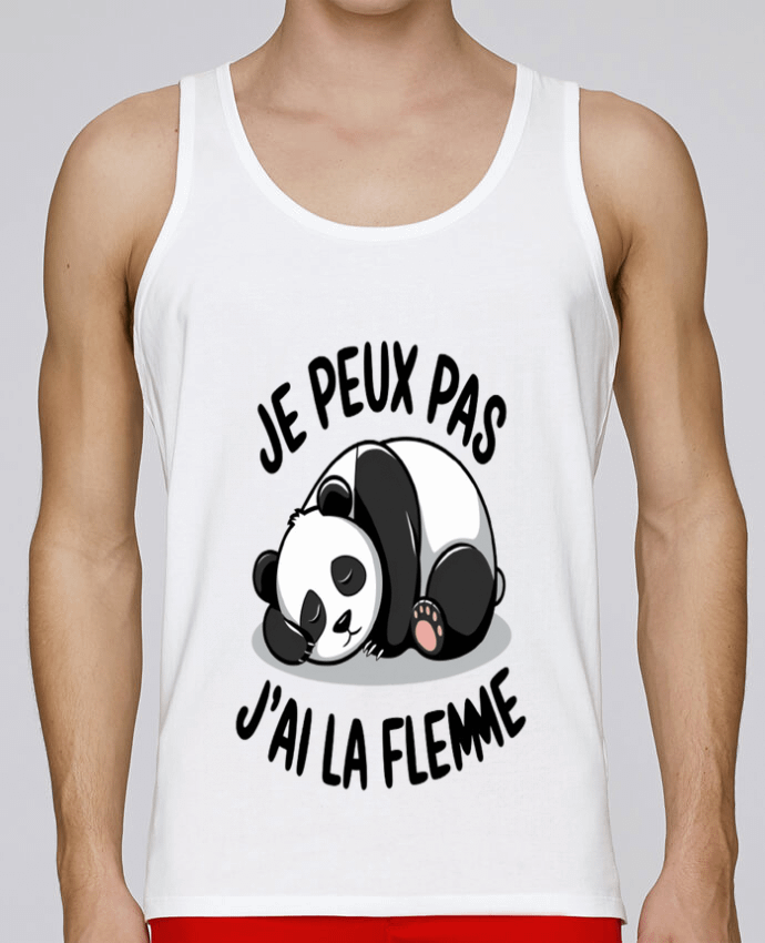 Débardeur homme je peux pas j'ai la flemme par bwilfy 100% coton bio