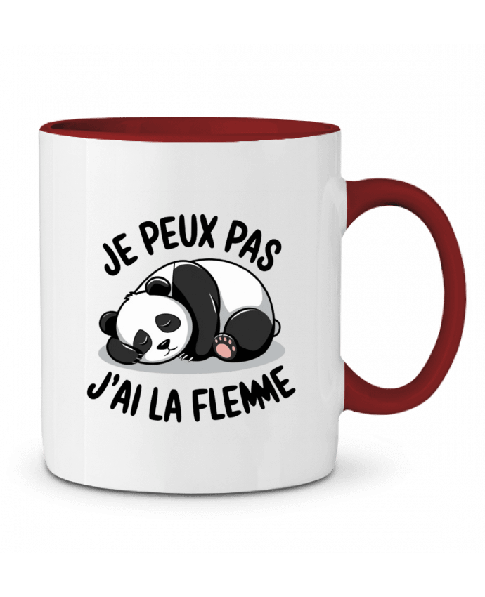 Mug bicolore je peux pas j'ai la flemme bwilfy