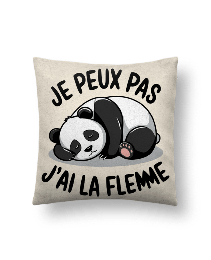 Coussin suédine je peux pas j'ai la flemme par bwilfy