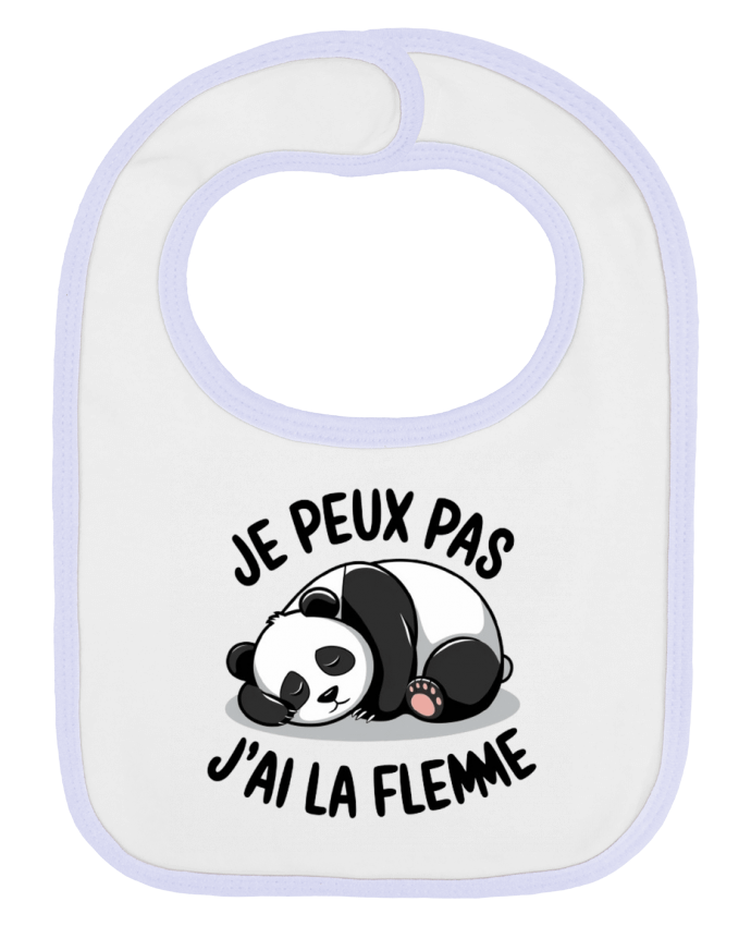 Bavoir bébé uni je peux pas j'ai la flemme par bwilfy