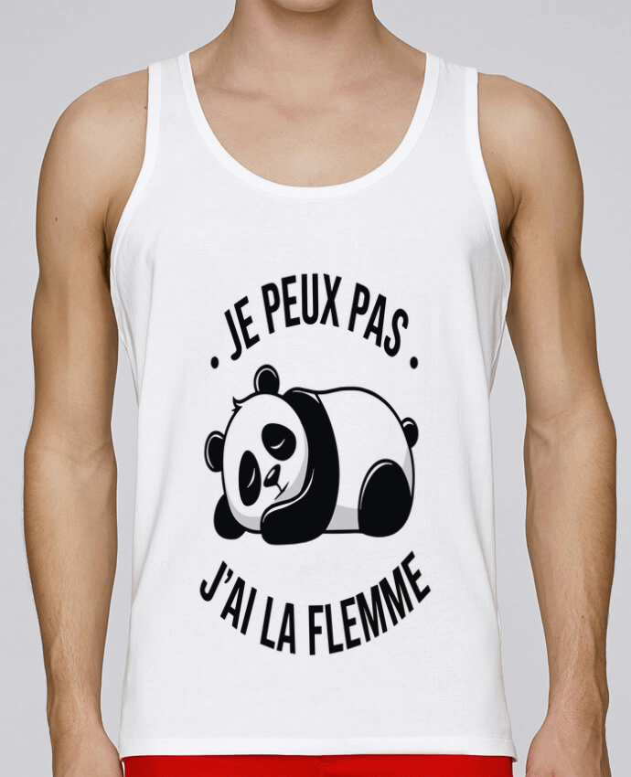 Débardeur homme je peux pas j'ai la flemme par bwilfy 100% coton bio