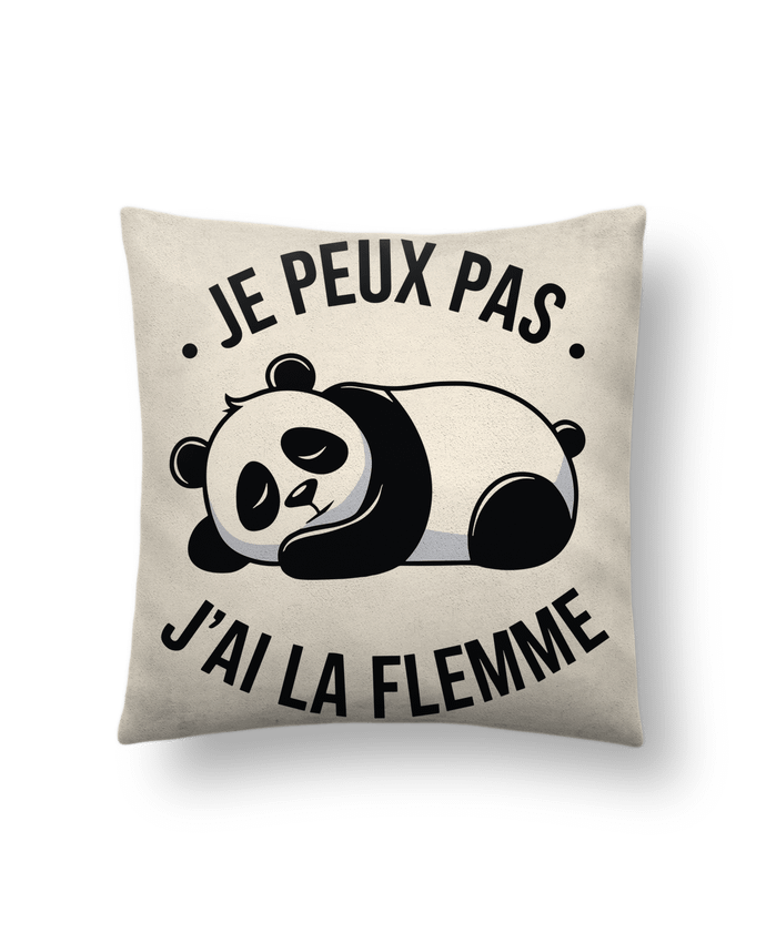 Coussin suédine je peux pas j'ai la flemme par bwilfy