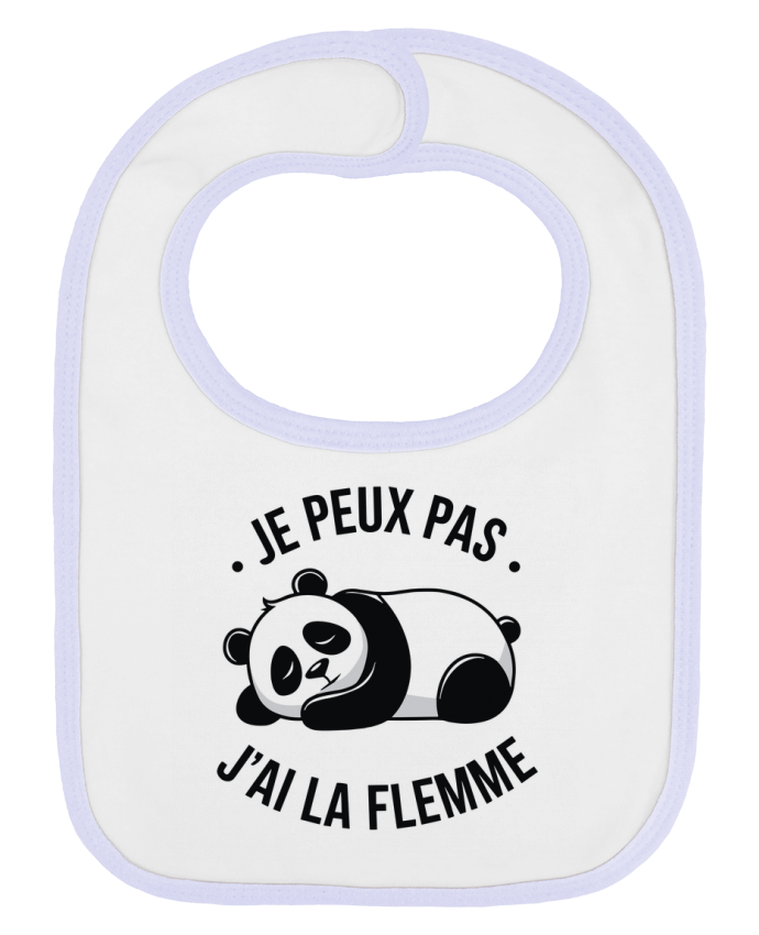 Bavoir bébé uni je peux pas j'ai la flemme par bwilfy