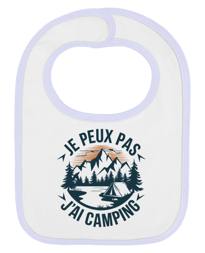 Bavoir bébé uni je peux pas j'ai camping par bwilfy