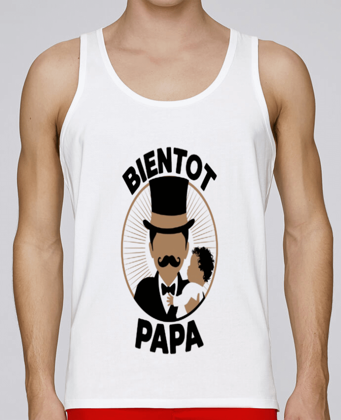 Débardeur homme Bientot Papa par bwilfy 100% coton bio