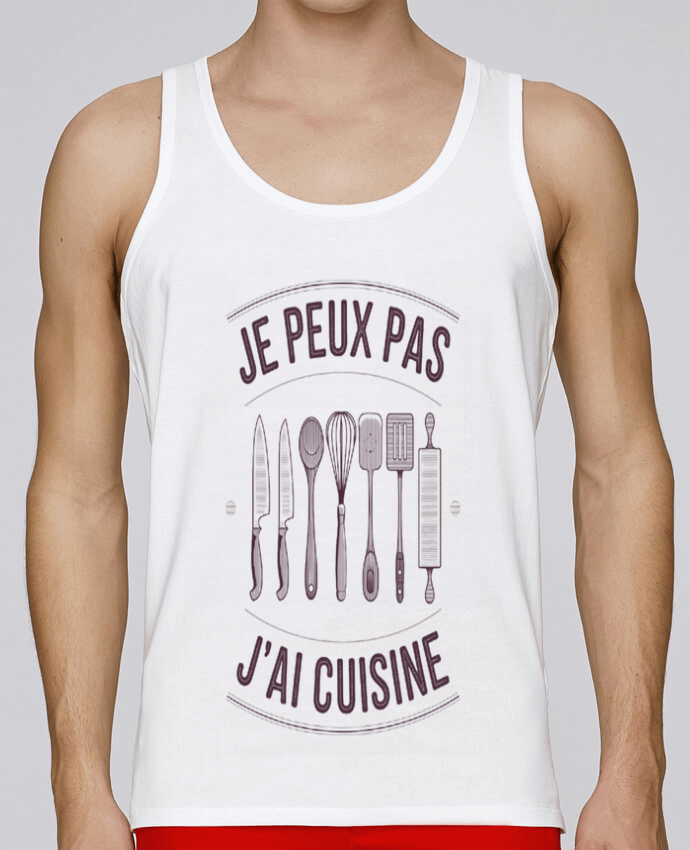 Débardeur homme je peux pas j'ai cuisine par bwilfy 100% coton bio