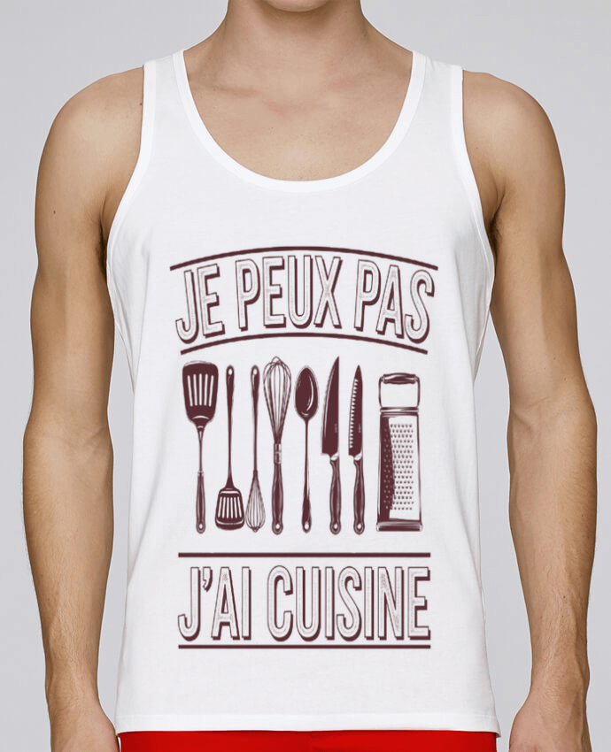 Débardeur homme je peux pas j'ai cuisine par bwilfy 100% coton bio