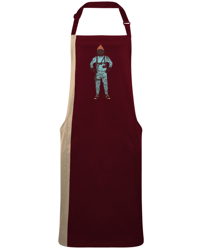 Tablier bicolore Zissou in space par  Florent Bodart