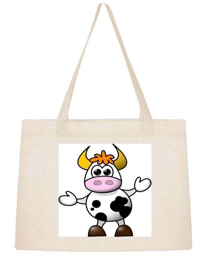 Shopping tote bag Stanley Stella Happy Cow by Sandyf