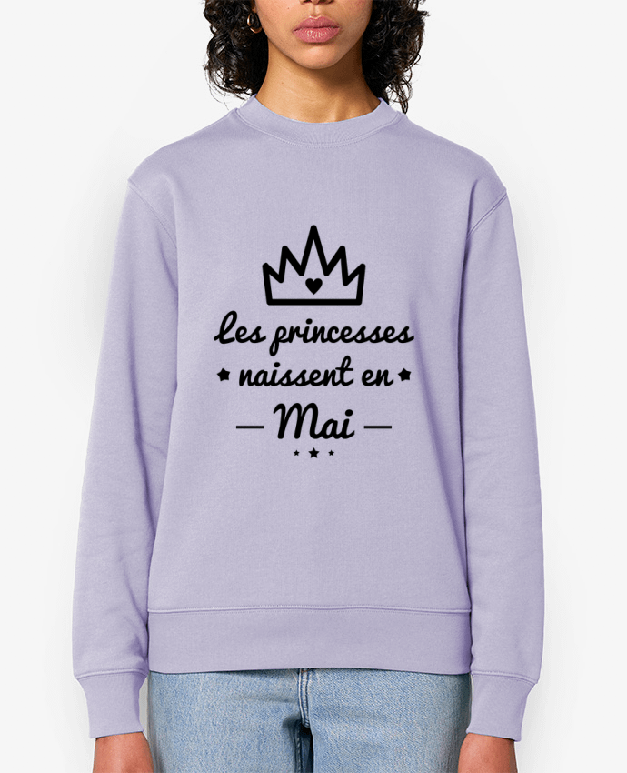 Sweat-shirt Les princesses naissent en mai, princesse, cadeau d'anniversaire Par Benichan