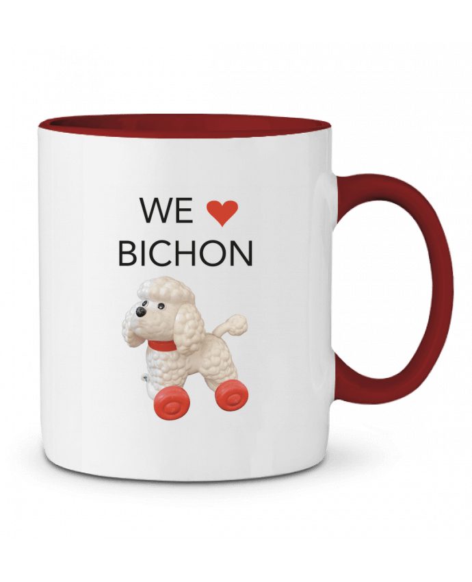 Mug bicolore We love Bichon Unik&moi