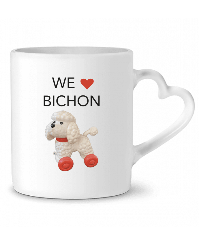 Mug coeur We love Bichon par Unik&moi