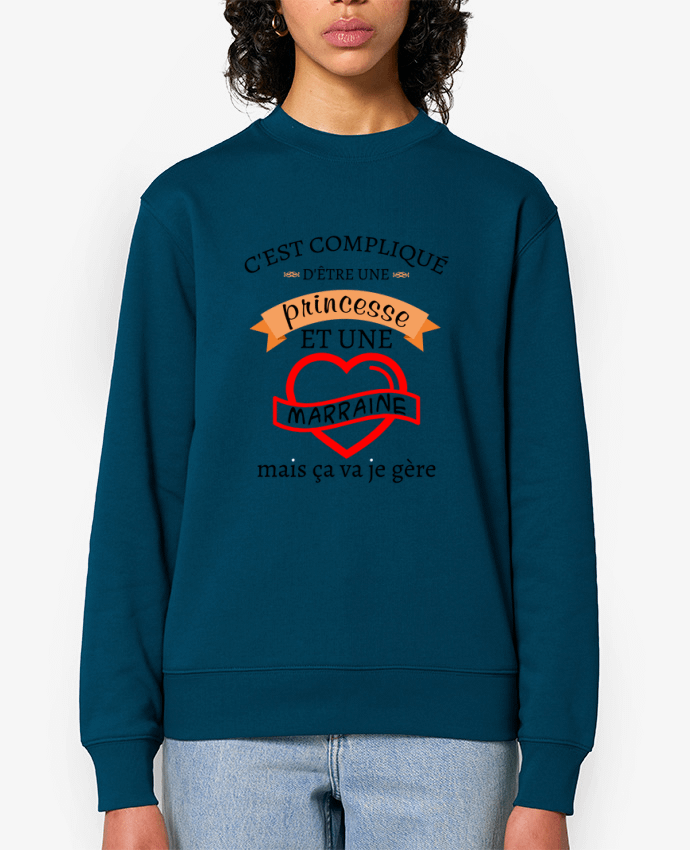 Sweat-shirt C'est compliqué d'être une princesse et une marraine mais ça va je gère Par tunetoo