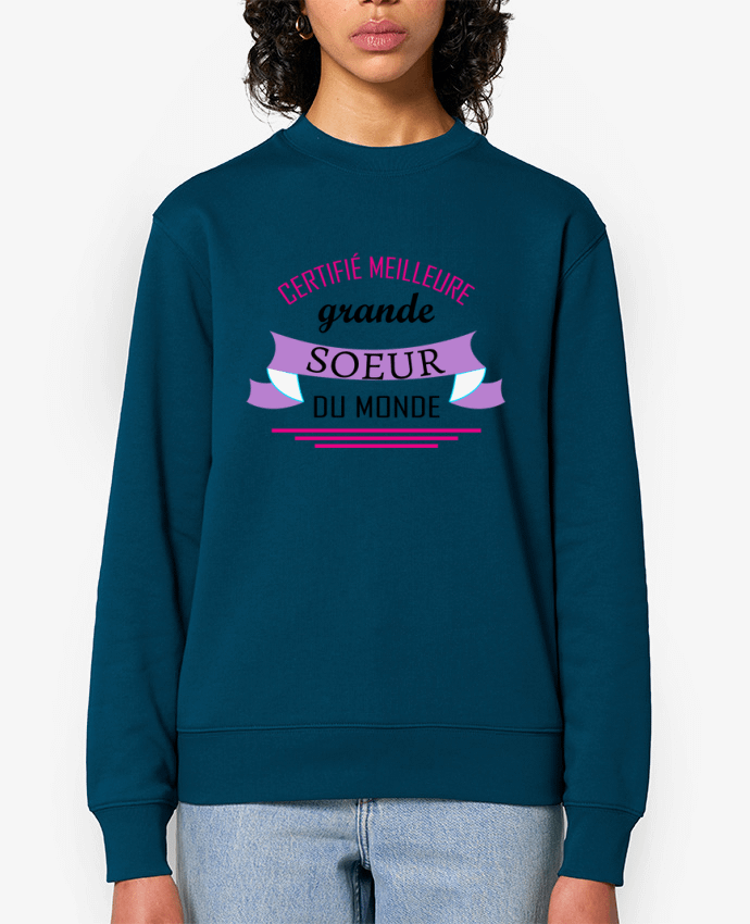 Sweat-shirt Certifié meilleure grande sœur du monde Par tunetoo