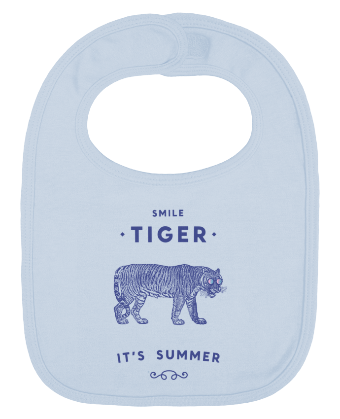 Bavoir bébé uni Smile Tiger par Florent Bodart