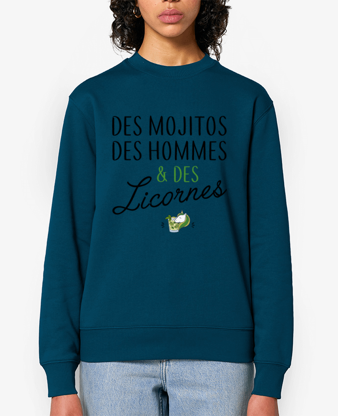 Sweat-shirt Des mojitos des hommes & des licornes Par La boutique de Laura