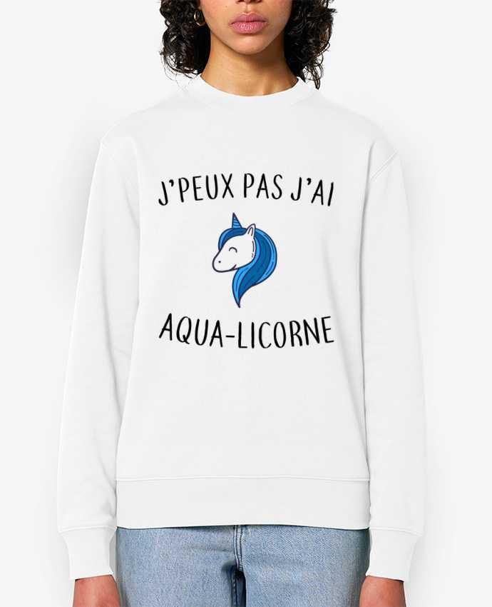 Sweat-shirt J'peux pas j'ai aqua-licorne Par La boutique de Laura