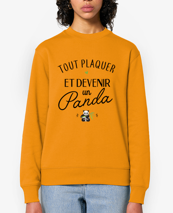 Sweat-shirt Tout plaquer et devenir un panda Par La boutique de Laura