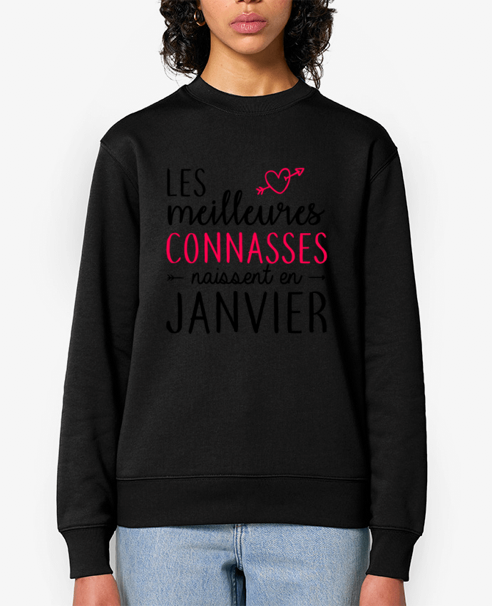 Sweat-shirt Les meilleures connasses naissent Janvier Par La boutique de Laura