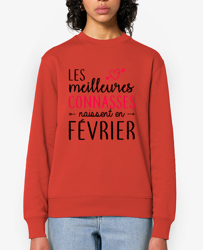 Sweat-shirt Les meilleures connasses naissent Février Par La boutique de Laura