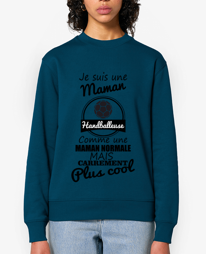 Sweat-shirt Je suis une maman handballeuse comme une maman normale mais carrément plus cool Par Beni