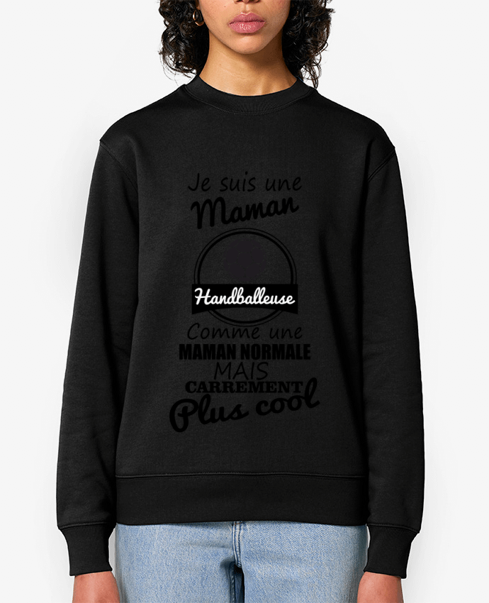 Sweat-shirt Je suis une maman handballeuse comme une maman normale mais carrément plus cool Par Beni