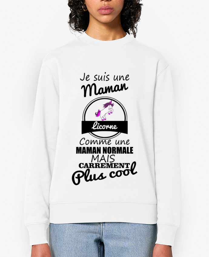 Sweat-shirt Je suis une maman licorne comme une maman normale mais carrément plus cool Par Benichan