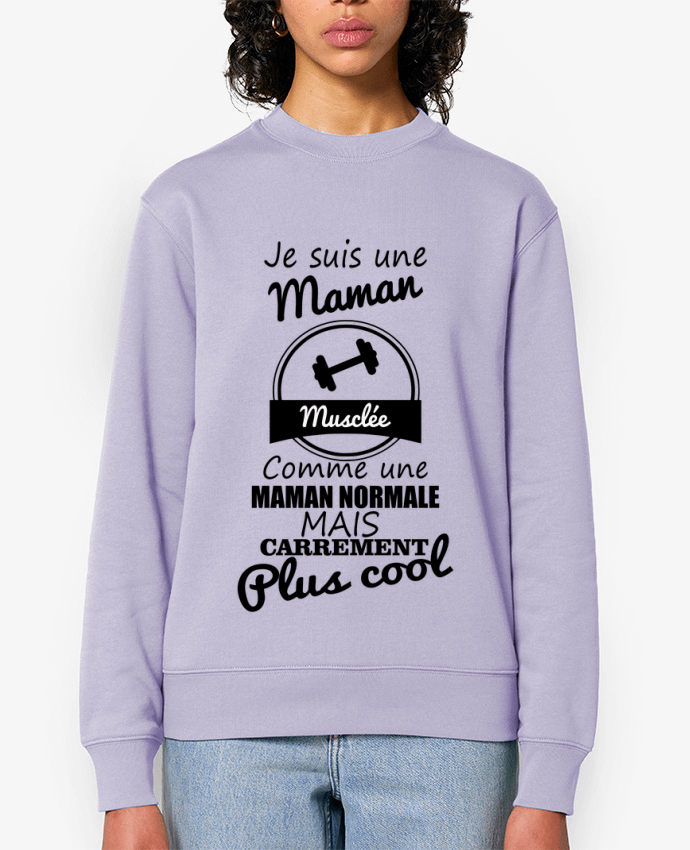 Sweat-shirt Je suis une maman musclée comme une maman normale mais carrément plus cool Par Benichan