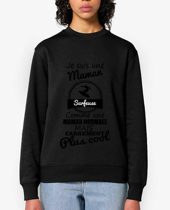 Sweat-shirt Je suis une maman surfeuse comme une maman normale mais carrément plus cool Par Benichan